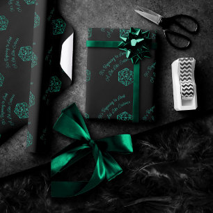 RPG Critmas   Teal Grönt Tabletop Retro Gamer Dice Presentpapper