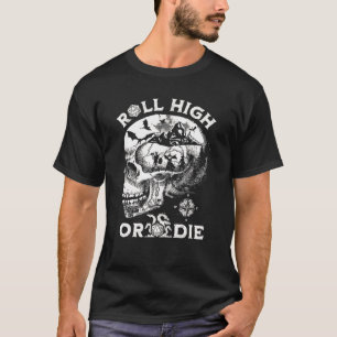 RPG D20-spel - rullgardin med hög diameter T Shirt