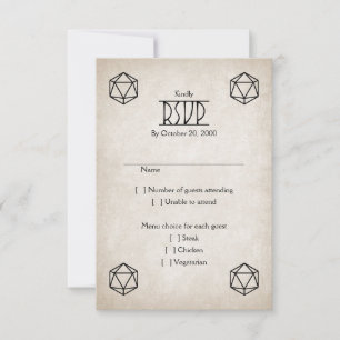 RPG D20-spelare Bröllop OSA Kort