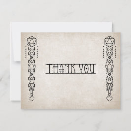 RPG D20-spelares bröllop Tack Kort