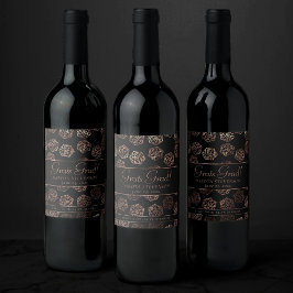 RPG Dice | Anpassningsbarna Copper Fantasy Tableto Vinflaska Etikett