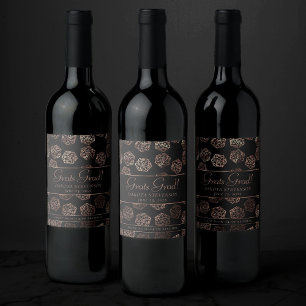 RPG Dice   Anpassningsbarna Copper Fantasy Tableto Vinflaska Etikett