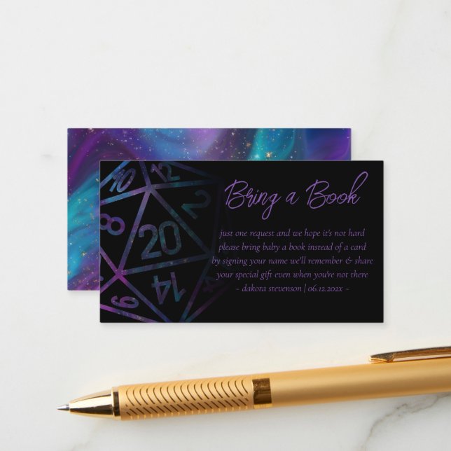 RPG Dice | Begäran om Nebula Fantasy Tabletop Boka Tilläggskort (Fram/Back In Situ)