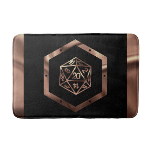 RPG Dice   Copper Fantasy Retro Tabletop PnP Gamer Badrumsmatta