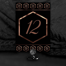 RPG Dice | Copper Fantasy Retro Tabletop PnP Gamer Bordsnummer
