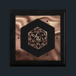 RPG Dice | Copper Fantasy Retro Tabletop PnP Gamer Minnesask<br><div class="desc">Det är alltid GAME ON, så välj ditt vapen och rullningsinitiativ.. En novelty GEEK CHIC gamer bröllop/party tema perfekt för alla old school-bordsbord, RPG-penna och papper (PnP) fantasyrollspelare med 20 sidor lång polyhedraldisk med en naturlig 20-roll för den rollande magiska trollkarlsskiktet av drakar eller dungemästare (DM/GM) i ditt liv! För...</div>