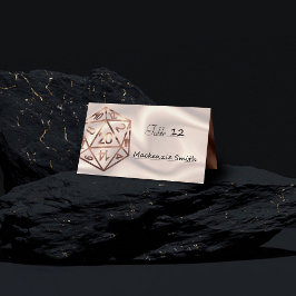 RPG Dice | Copper Fantasy Retro Tabletop PnP Gamer Placeringskort