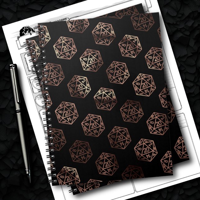 RPG Dice | Copper Fantasy Tabletop Gamer Kampanj Anteckningsbok (Skapare uppladdad)