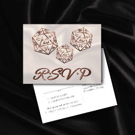 RPG Dice | Copper Fantasy Tabletop Gamer Meal OSA Inbjudan Vykort