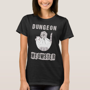 RPG Dice D20 Polyhedral från Nerdy Dungeon Meowste T Shirt