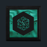 RPG Dice | Emerald Fantasy Retro Tabletop Gamer Minnesask<br><div class="desc">Det är alltid GAME ON, så välj ditt vapen och rullningsinitiativ.. En novelty GEEK CHIC gamer bröllop/party tema perfekt för alla old school-bordsbord, RPG-penna och papper (PnP) fantasyrollspelare med 20 sidor lång polyhedraldisk med en naturlig 20-roll för den rollande magiska trollkarlsskiktet av drakar eller dungemästare (DM/GM) i ditt liv! För...</div>