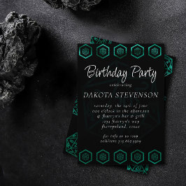 RPG Dice | Emerald Fantasy Tabletop Retro Gamer Inbjudningar