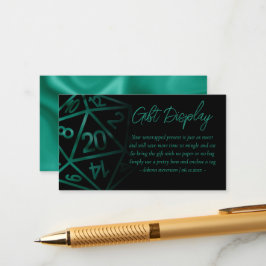 RPG Dice | Emerald Tabletop Gamer Gifts on Visning Tilläggskort