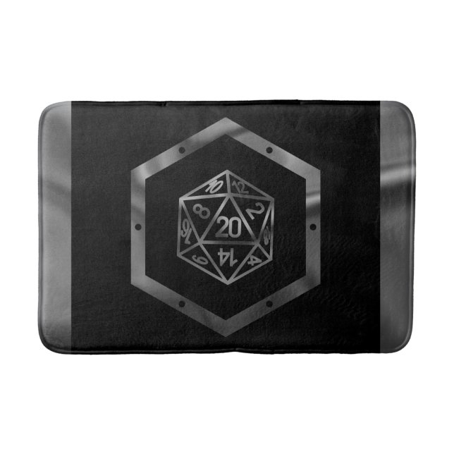 RPG Dice | Fantasy Old school Tabletop Retro Gamer Badrumsmatta (Framsidan)