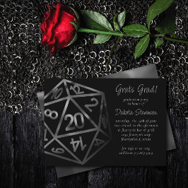 RPG Dice | Fantasy Tabletop Retro PnP Gamer Party Inbjudningar