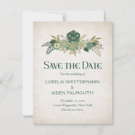 RPG Dice Gamer Bröllop Spara Datumet