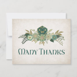 RPG Dice Gamer Bröllop Tack Kort