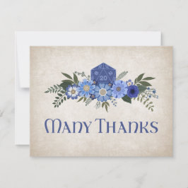 RPG Dice Gamer Bröllop Tack Kort