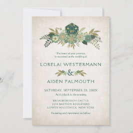 RPG Dice Gamer bröllopsinbjudan Inbjudningar