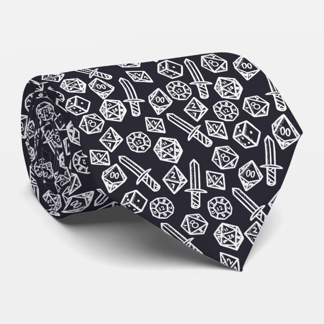 RPG Dice Gamer Tie Slips (Rullad)
