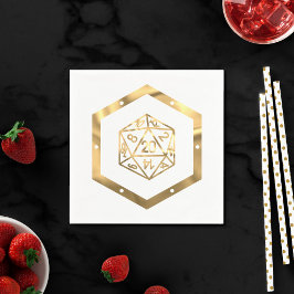 RPG Dice | Guld Old school Tabletop PnP Roleplayer Pappersservett