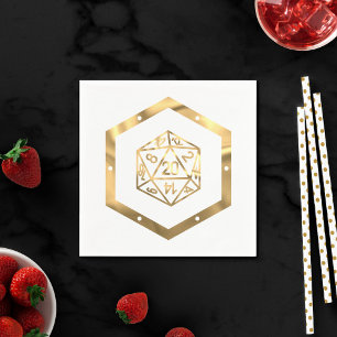 RPG Dice   Guld Old school Tabletop PnP Roleplayer Pappersservett