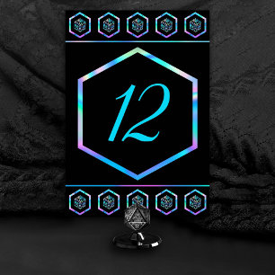 RPG Dice   Holo Fantasy Retro Tabletop PnP Gamer Bordsnummer