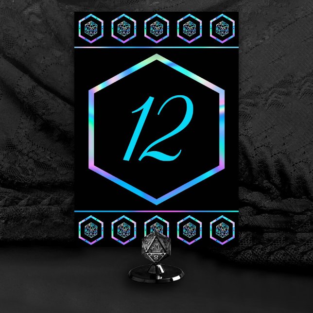 RPG Dice | Holo Fantasy Retro Tabletop PnP Gamer Bordsnummer (Skapare uppladdad)