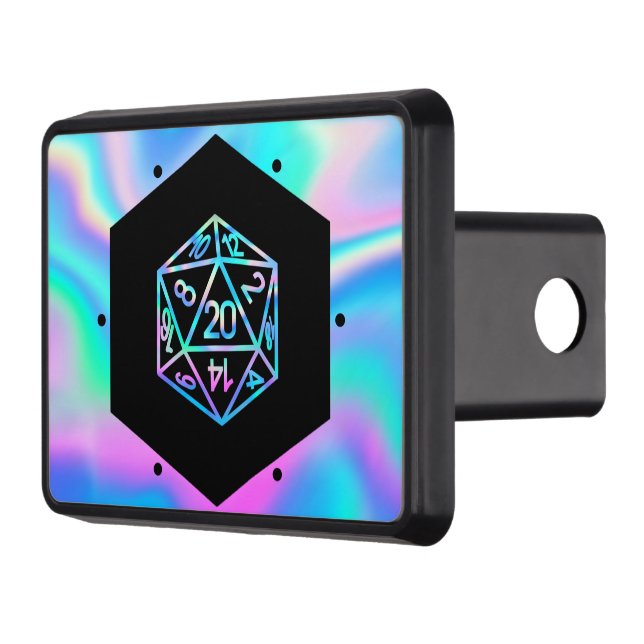 RPG Dice | Holo Fantasy Retro Tabletop PnP Gamer Dragkroksskydd (Vänster)