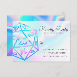 RPG Dice   Holo Fantasy Retro Tabletop PnP Gamer OSA Kort