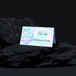 RPG Dice | Holo Fantasy Retro Tabletop PnP Gamer Placeringskort