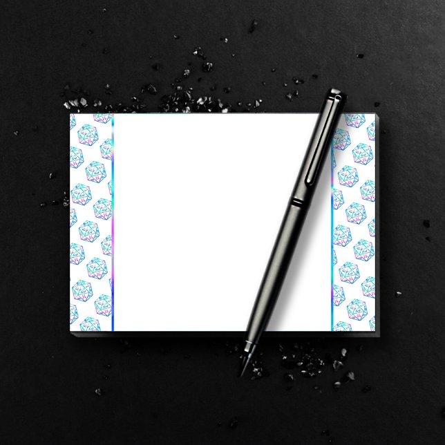 RPG Dice | Holo Fantasy Retro Tabletop PnP Gamer Post-it Block (Skapare uppladdad)