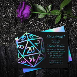 RPG Dice | Holo Fantasy Tabletop PnP Gamer Party Inbjudningar