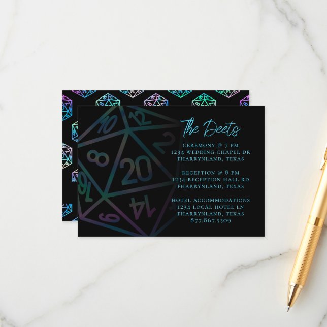 RPG Dice | Information om Holo Fantasy Tabletop Gu Tilläggskort (Fram/Back In Situ)