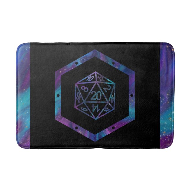 RPG Dice | Nebula Fantasy Retro Tabletop PnP Gamer Badrumsmatta (Framsidan)