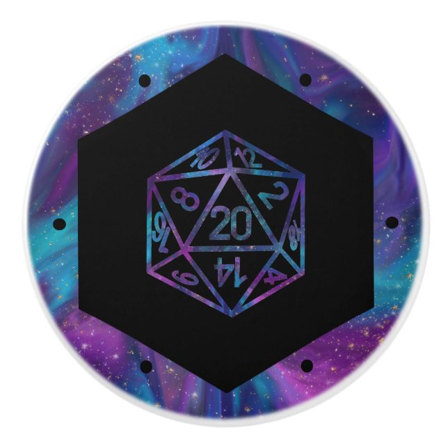 RPG Dice | Nebula Fantasy Retro Tabletop PnP Gamer Knopp (Framsidan)