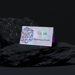 RPG Dice   Nebula Fantasy Retro Tabletop PnP Gamer Placeringskort