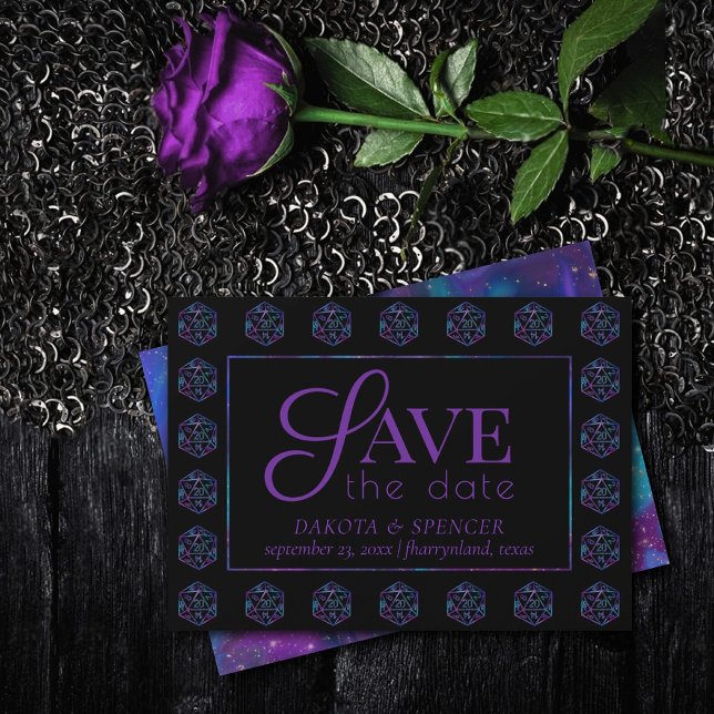 RPG Dice | Nebula Fantasy Retro Tabletop PnP Gamer Spara Datumet (Skapare uppladdad)