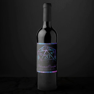 RPG Dice   Nebula Fantasy Tabletop Gamer Tack Vinflaska Etikett