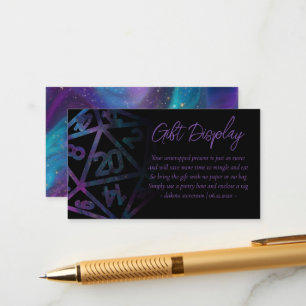 RPG Dice   Nebula Fantasy Tabletop Gift på Visning Tilläggskort