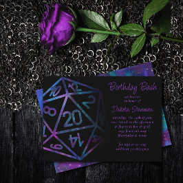 RPG Dice | Nebula Fantasy Tabletop PnP Gamer Party Inbjudningar