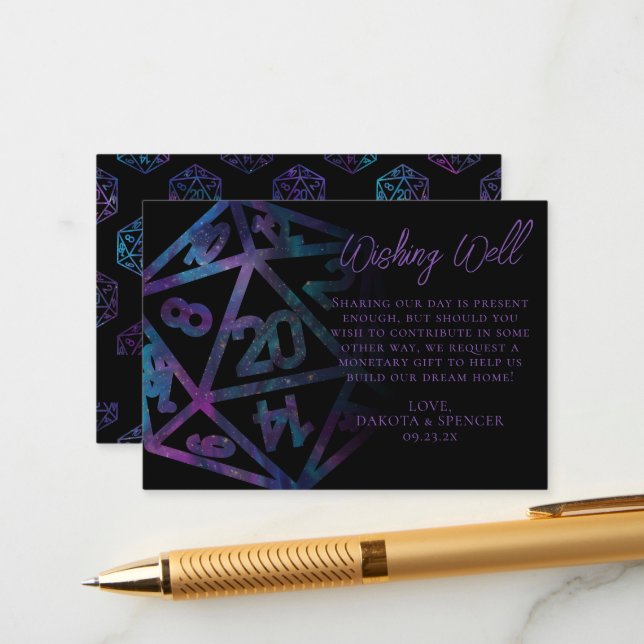 RPG Dice | Nebula Fantasy Tabletop Wishing well Tilläggskort (Fram/Back In Situ)