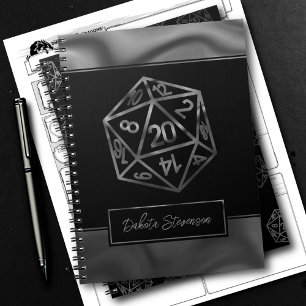 RPG Dice   Tecken på Anpassningsbar för Fantasy Ta Anteckningsbok