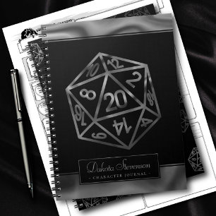 RPG Dice   Tecken på Anpassningsbar för Fantasy Ta Anteckningsbok