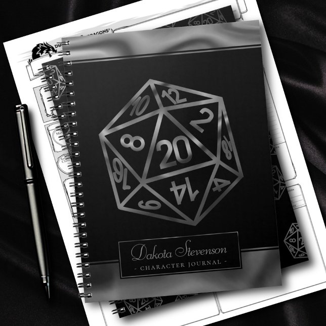 RPG Dice | Tecken på Anpassningsbar för Fantasy Ta Anteckningsbok (Skapare uppladdad)