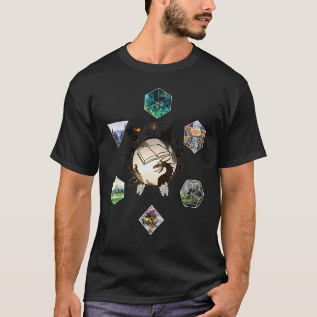 Rpg Dice Worlds T Shirt (Framsida)