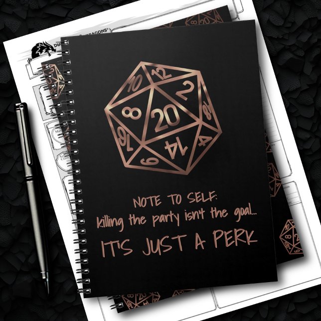 RPG DM Humor | Copper Killing the Party är en Perk Anteckningsbok (Skapare uppladdad)