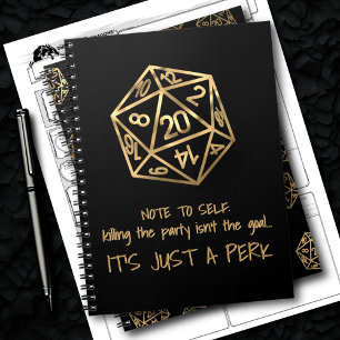 RPG DM Humor   Guld som dödar Party är en Perk Anteckningsbok