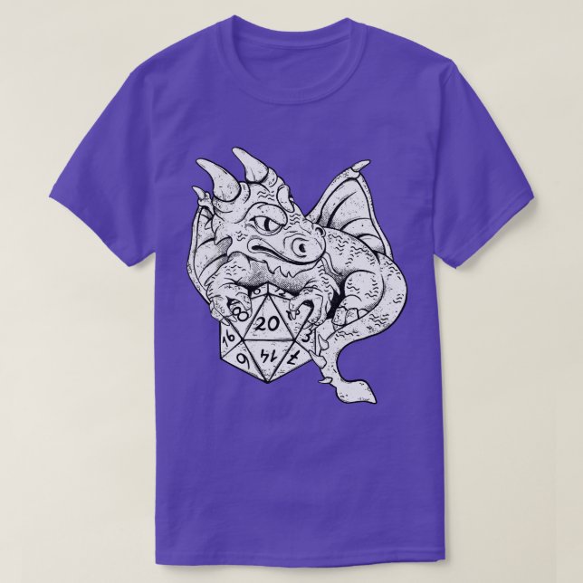 RPG Dragon Dice Spelroll Player T Shirt (Design framsida)