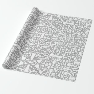 RPG Dungeon Karta Wrapping Papper Presentpapper
